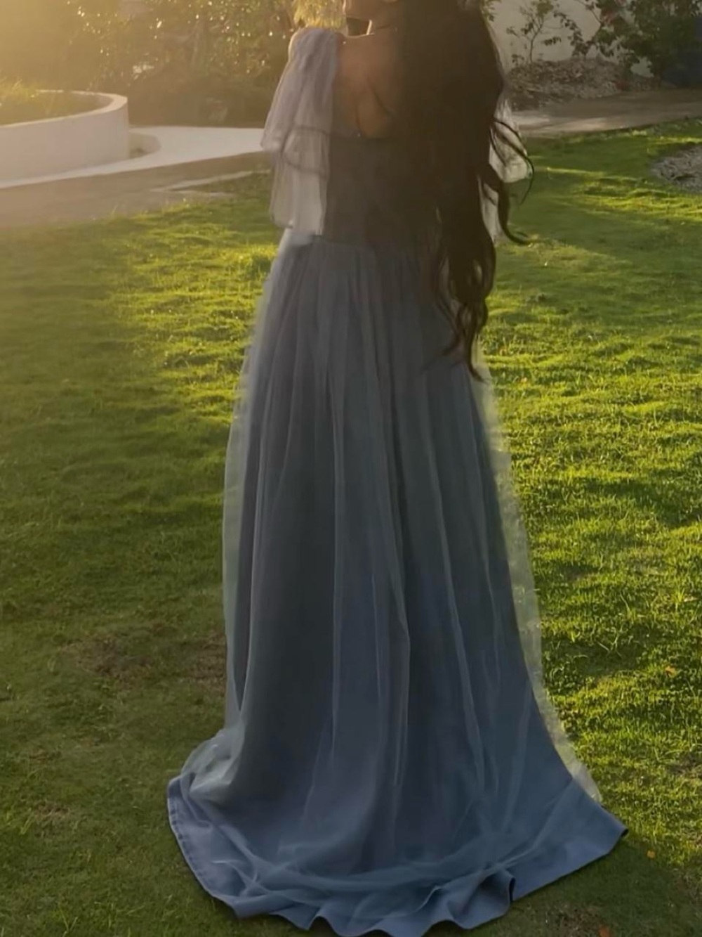 Blue Apartment8clothing Wedding Guest Maxi Tulle Dress